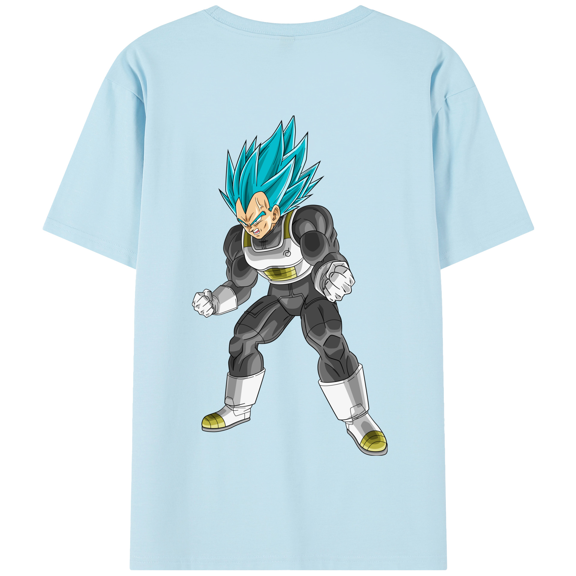 （画像用） ドラゴンボール ベジータ四世（Bejīta Yonsei）DRAGON BALL Vegeta IV 綿100％半袖Tシャツ（背面プリント）